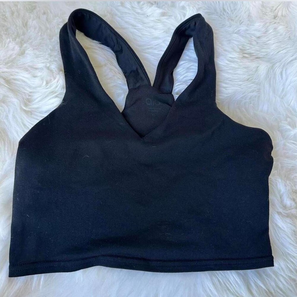 Alo Yoga Women's Black Crop-top